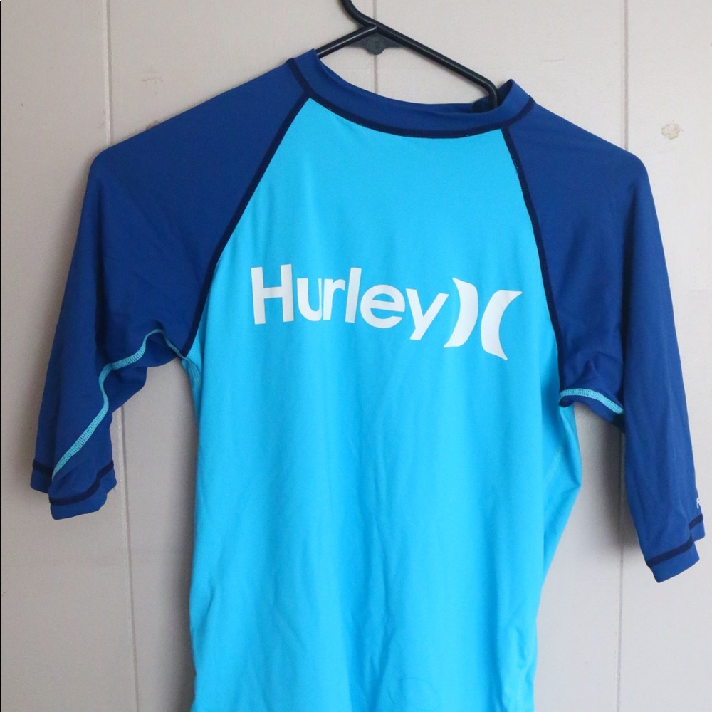 Hurley Rash Guard Size XL Kids Blue